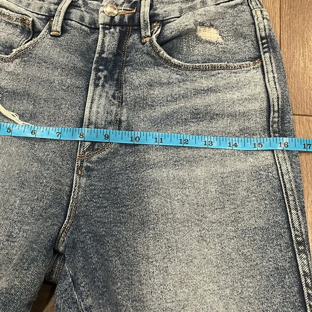 [6/28]Good American Good Curve Blue 330 Distressed Skinny High Rise Fringe Jeans - Picture 6 of 10